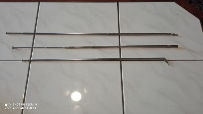 3 anteny teleskopowe 75cm sprzedam