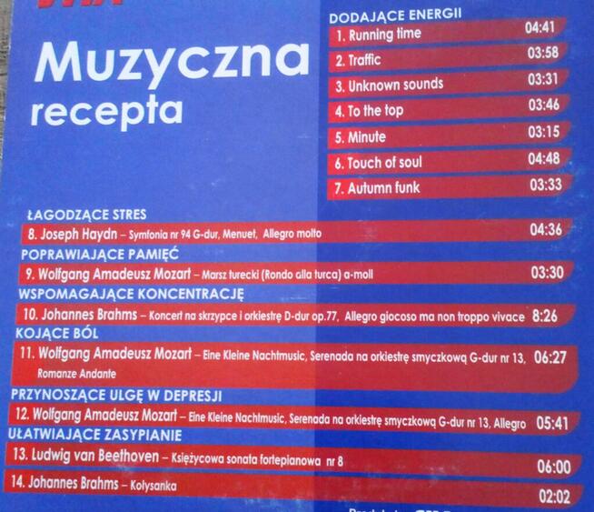 Płyta CD. Muzyczna recepta na zdrowie