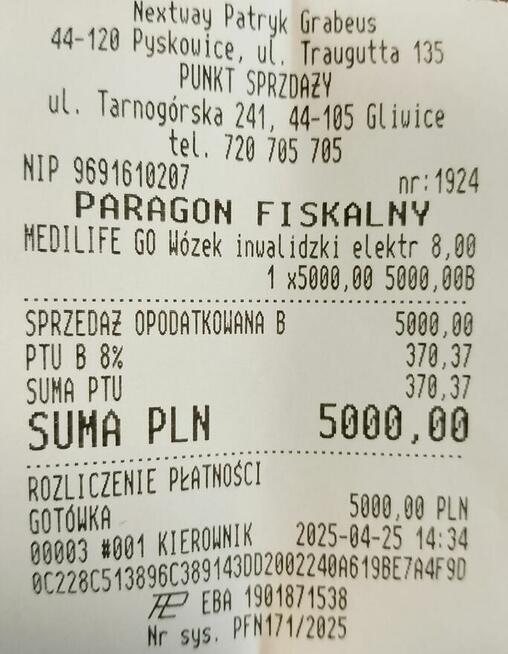 Medilife GO wózek inwalidzki elektryczny NOWY