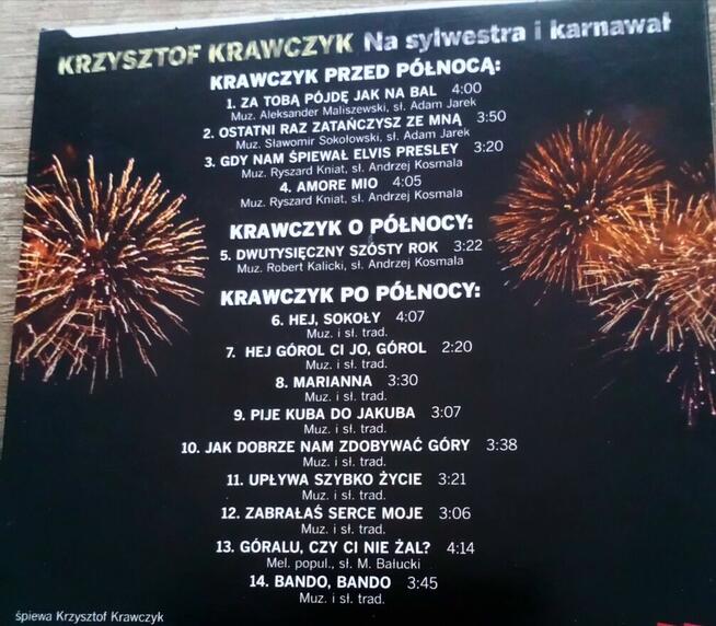 Płyta CD. Krzysztof Krawczyk. Na sylwestra i karnawał.