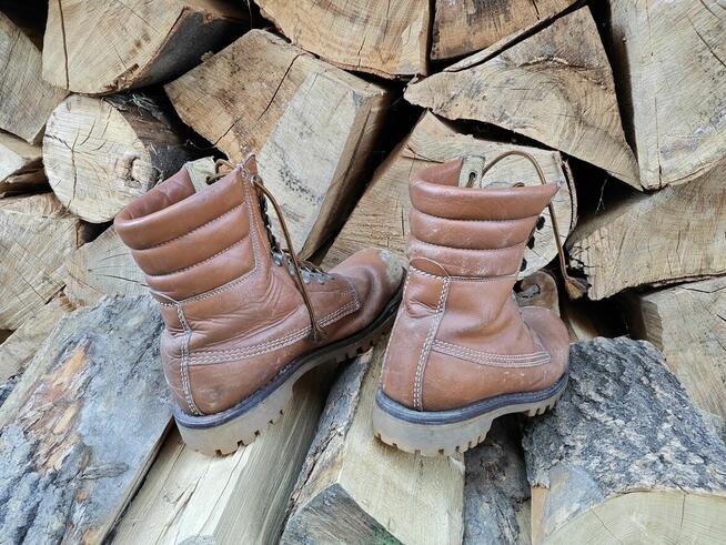 Skórzane wysokie buty vintage