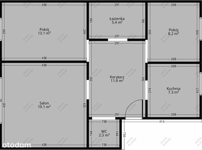 Mieszkanie 3 pokoje, 61m, kuchnia, łazienka, WC, duży balkon