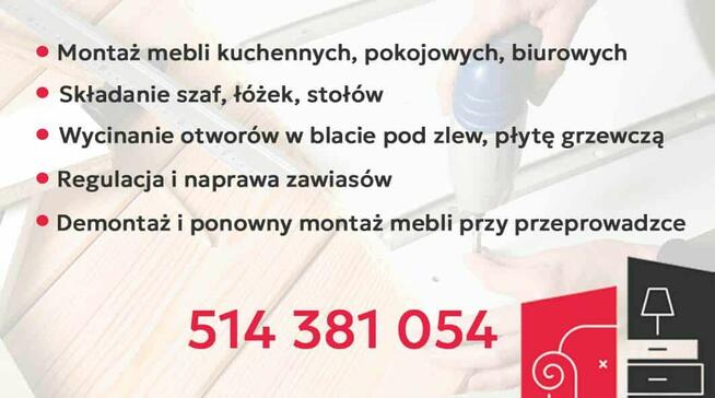 MONTAŻ MEBLI SIEDLCE +50KM