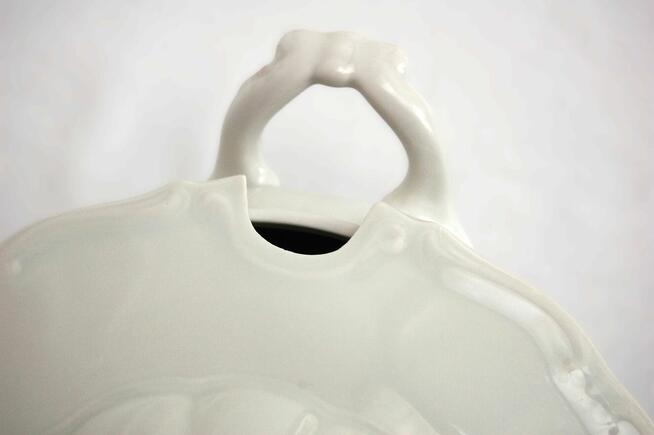Porcelanowa waza na zupę Tielsch Wałbrzych, biała porcelana