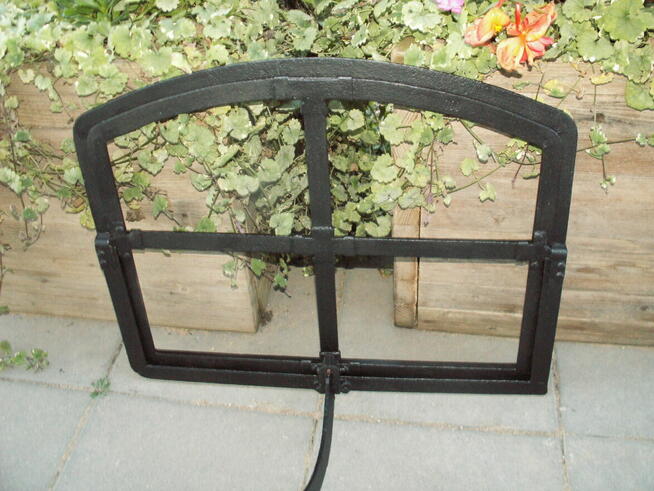 Stare okno retro ogrodzenie zdjęcia dekoracja 54x45