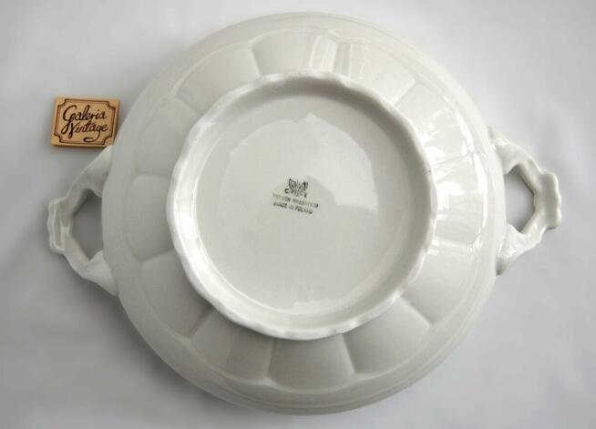 Porcelanowa waza na zupę Tielsch Wałbrzych, biała porcelana