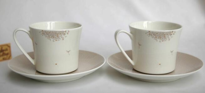 Filiżanki do kawy Rosenthal White Curve, Premium Bone China,