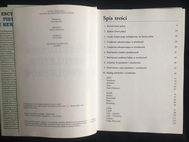Książka broń pistolet Encyklopedia Pistoletów i Rewolwerów