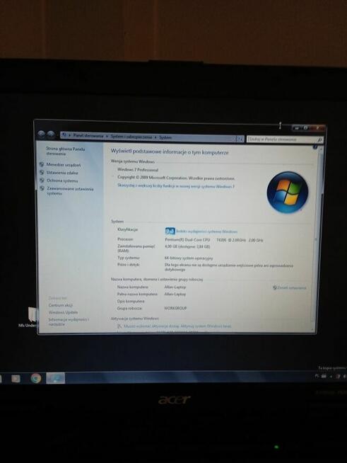 Laptop Acer duża matryca