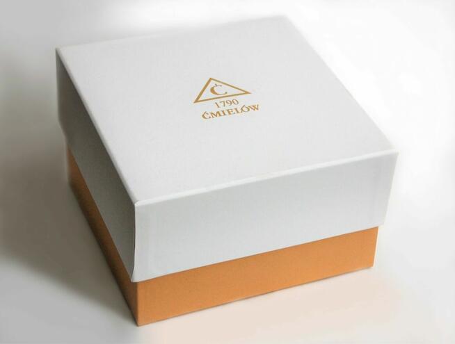 Srebrzona filiżanka ze spodkiem, BOLERO, porcelana Ćmielów