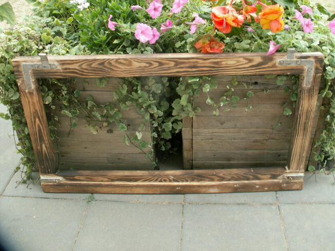 Stare okno loft lustro obraz rama okienna 47x85