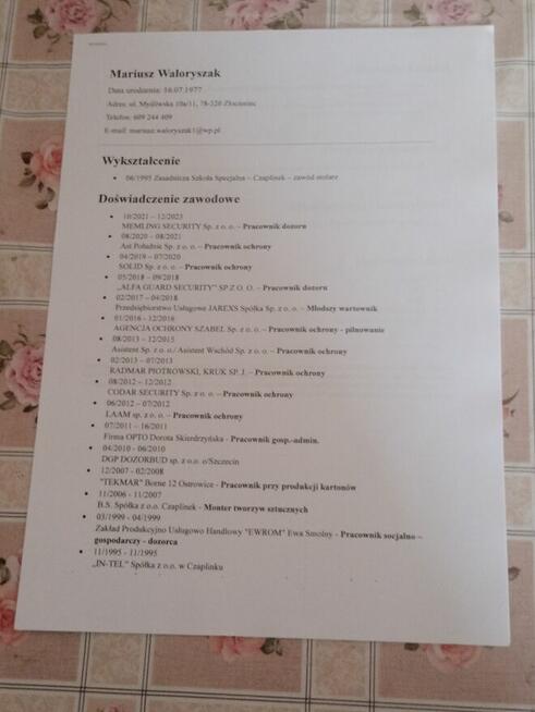 Szukam pracy