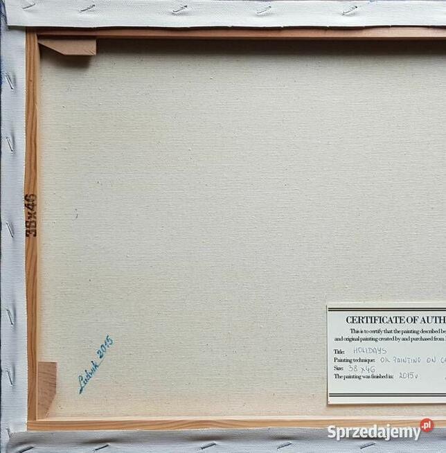 HOLIDAYS, 38 x 46, 2015, olej na płótnie, DARMOWA wysyłka