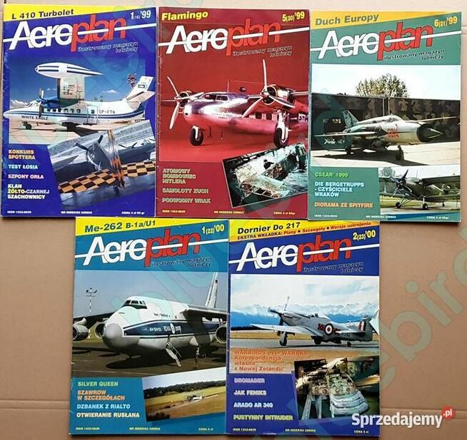 Zestaw 5 numerów „Aeroplan” – ilustrowany magazyn lotniczy