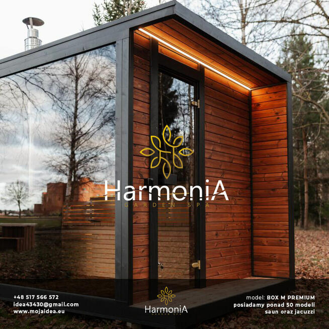 sauna kwadratowa, box, drewniana, thermowood