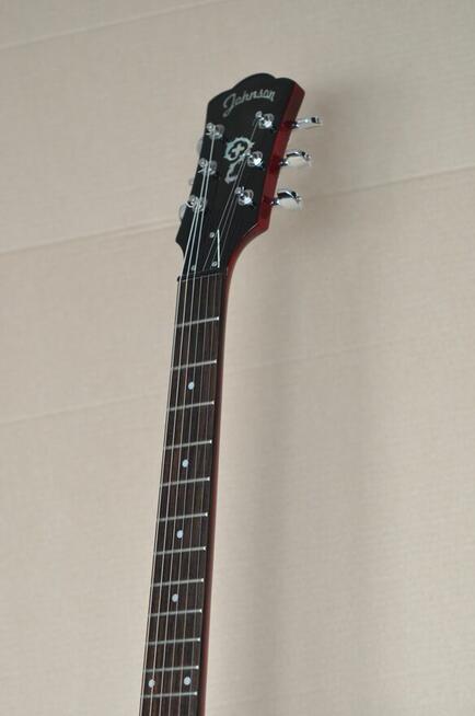 Gitara elektryczna JOHNSON - Semi Hollow Body - Wiśniowa