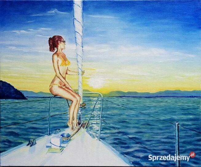 HOLIDAYS, 38 x 46, 2015, olej na płótnie, DARMOWA wysyłka