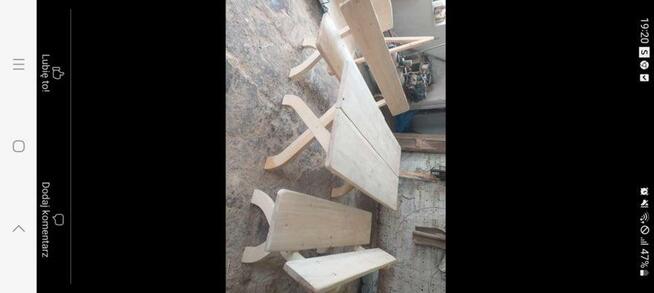 Huśtawki i stoły ogrodowe