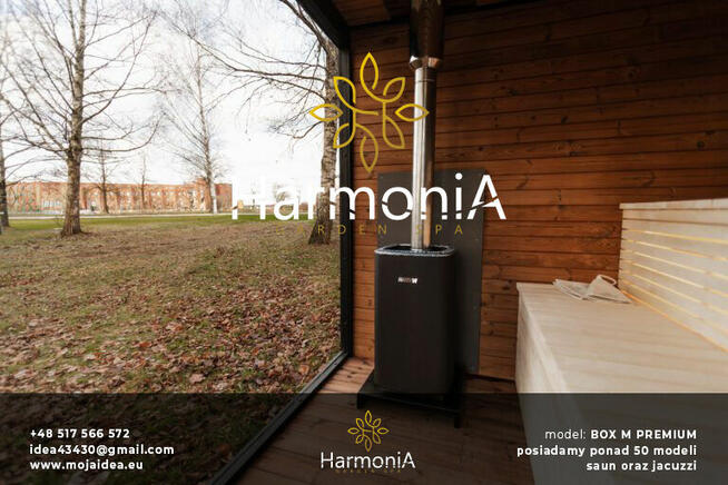 sauna kwadratowa, box, drewniana, thermowood