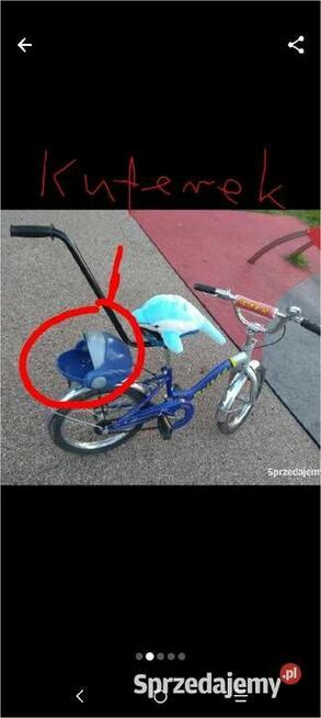 Rower dla dziecka z za KUFERKIEM na picie, kanapkę, zabawki.