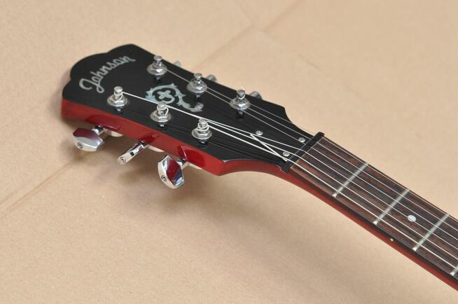 Gitara elektryczna JOHNSON - Semi Hollow Body - Wiśniowa