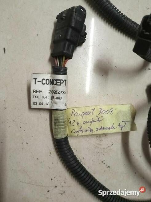 Wiązka elektryczna czujników cofania Peugeot 3008 I gen.