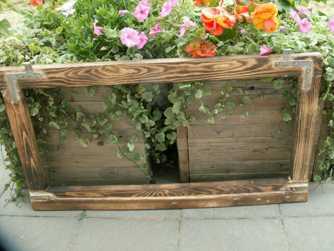 Stare okno loft lustro obraz rama okienna 47x85