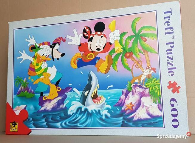 Trefl Puzzle 600 – Mickey Mouse i Piraci. Niekompletne.
