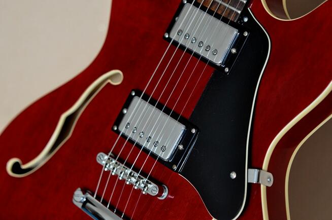 Gitara elektryczna JOHNSON - Semi Hollow Body - Wiśniowa