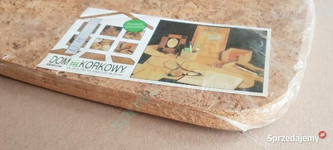 Zestaw korkowy – tacka + podkładka prostokątna 4 sztuki