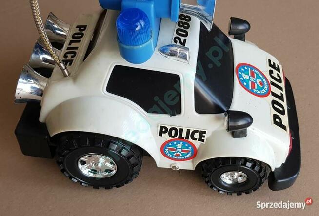 Samochód policyjny zabawkowy z efektem dźwięku i światła