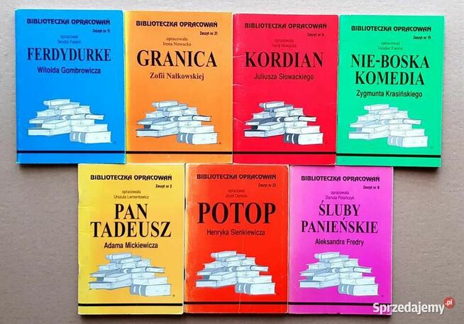 Opracowania lektur – Biblioteczka Opracowań, DARMOWA Wysyłka !