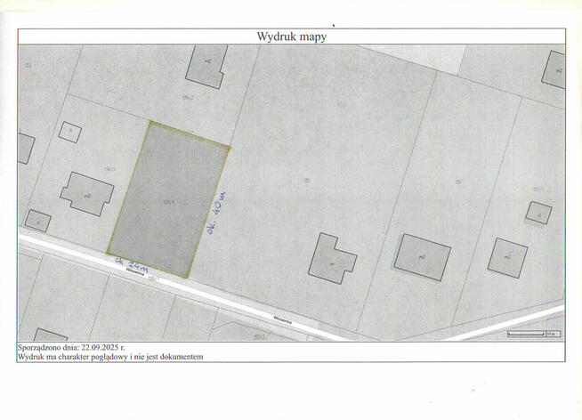 Działka budowlana w Cieszynie - dzielnica Krasna.