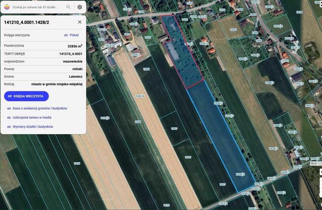 Działka pod zabudowę jednorodzinną Latowicz - Rozstanki