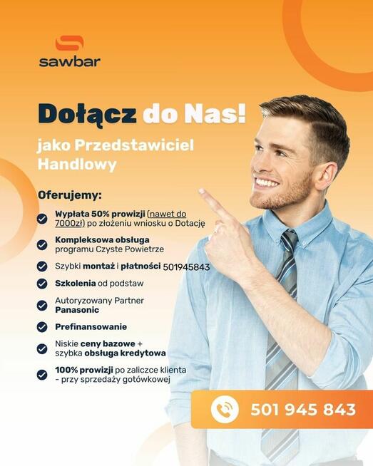 Zatrudnię przedstawicieli handlowych, branża OZE/budownictwo