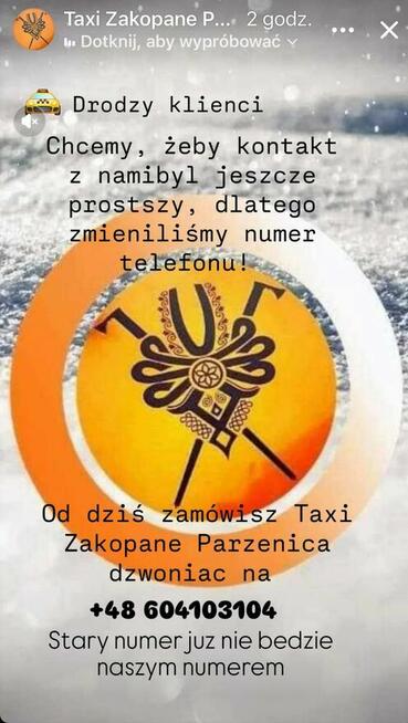 Taxi Zakopane Parzeica