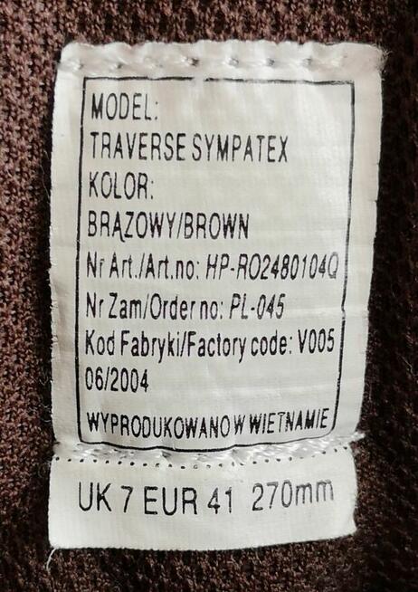 Buty trekkingowe Hi-Tec model Traverse Sympatex, rozmiar 41.