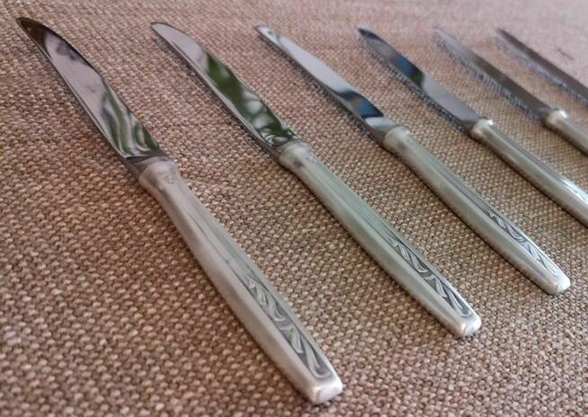 Zestaw 6 platerowanych nożyków do owoców HEFRA.