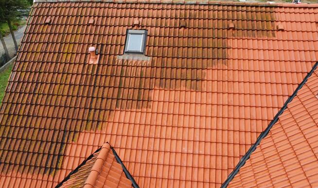 Mycie elewacji, kostki brukowej, dachów