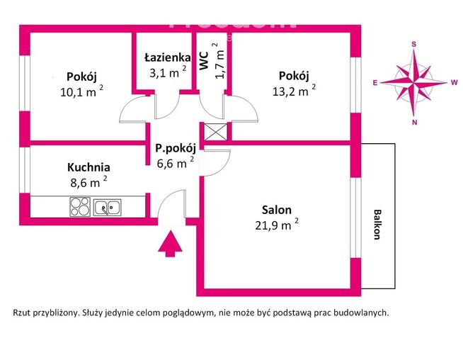 3 pokojowe mieszkanie przy ul. Zygmunta Starego
