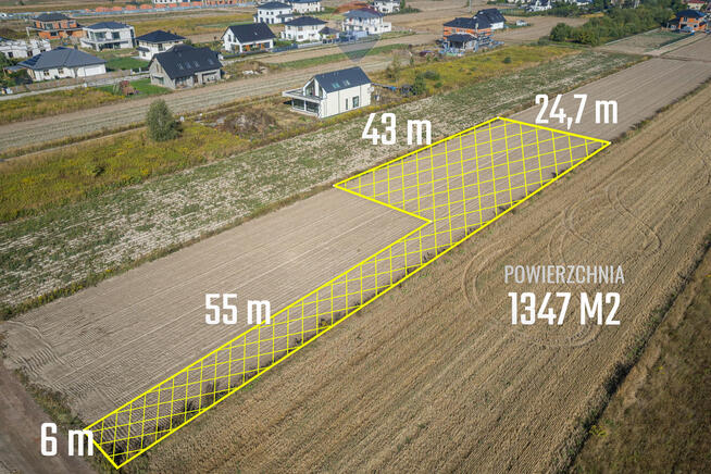 Działka budowlana 1094 m2 w Ładach koło Raszyna