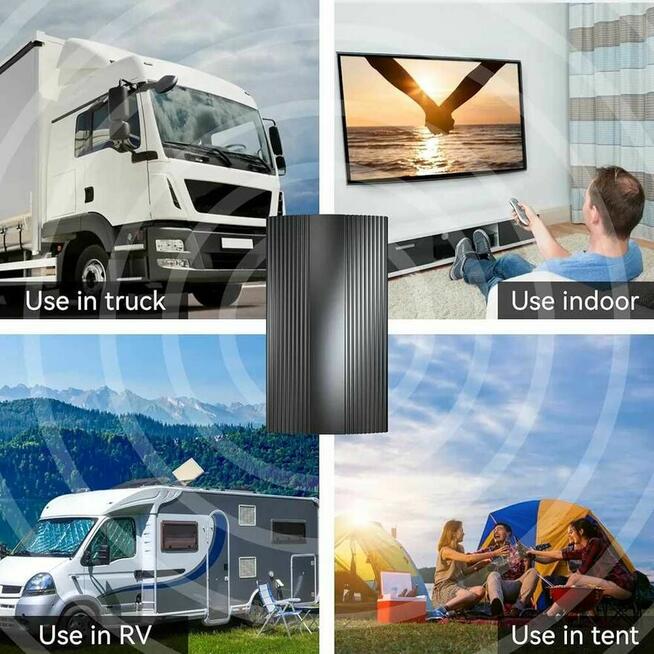 Antena telewizyjna wewnętrzna ze wzmacniaczem do telewizora