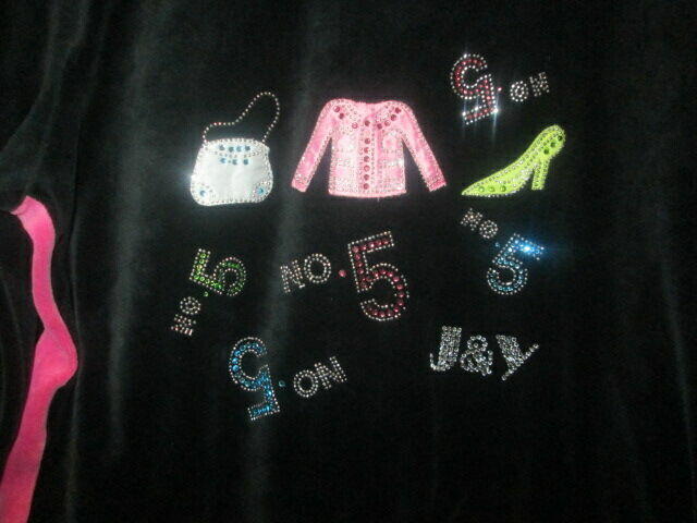 bluza welurowa z cyrkoniami na zip czarna rozm.L / XL