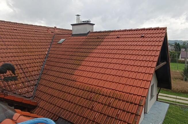 Mycie elewacji, kostki brukowej, dachów