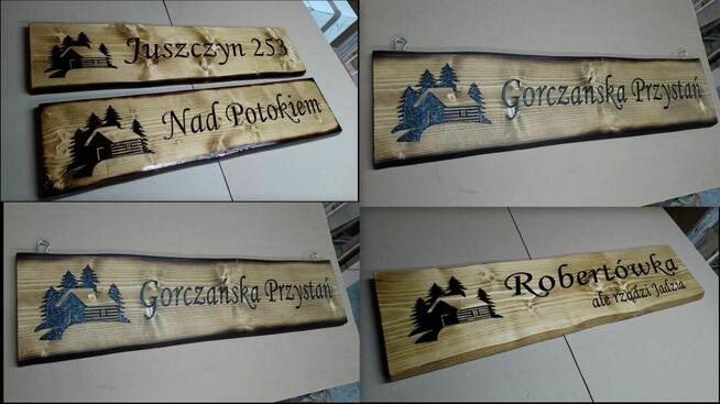 Personalizowane szyldy z drewna do ogrodu i na taras