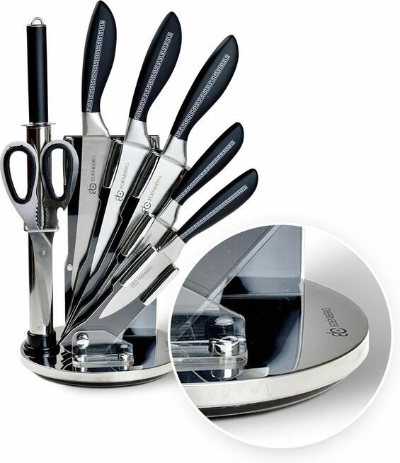 Komplet noży w bloku ZESTAW KUCHENNY DO CHLEBA SZEFA 5 szt.