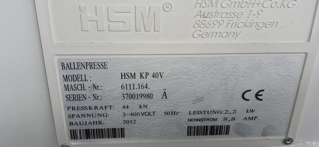 Niszczarka HSM FA 400.2 z belownicą HSM KP 40V