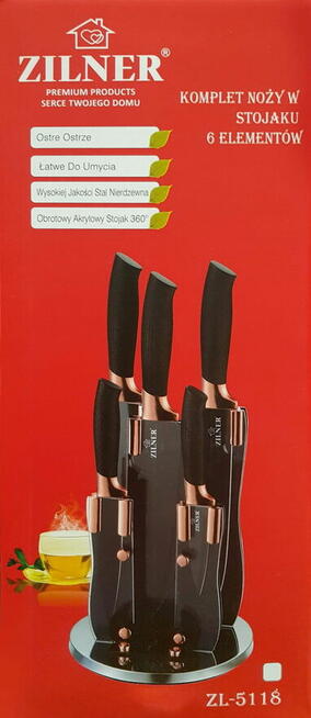 Zestaw noży powlekanych 6 ele. ZILNER Rosegold ZL-5118