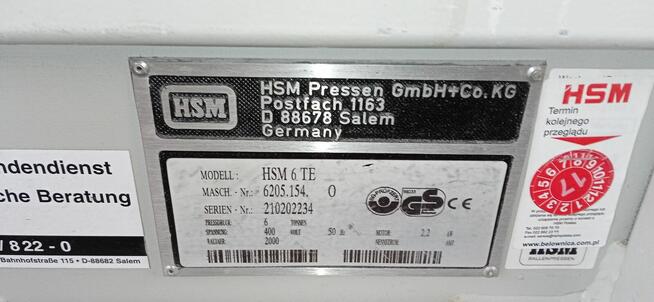 Niszczarka HSM FA400CC z belownicą HSM 6TE