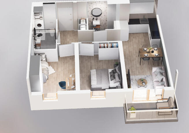 NOWE>EKOLOGICZNE>OSZCZĘDNE>56,52 m2>3 POKOJE